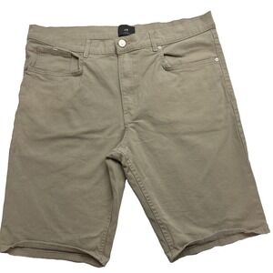 HM Mens Shorts Khaki Slim Fit Stretch Size 36